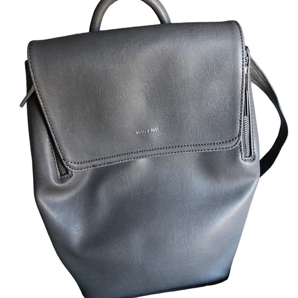 Matt & Nat NWT Fabi Mini Backpack In Shadow Gray - Picture 8 of 13